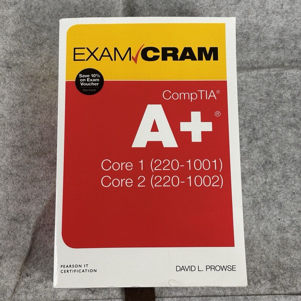 Exam Cram Pearson IT Certification CompTIA A+ Core 1 Core 2 Paperback Prose